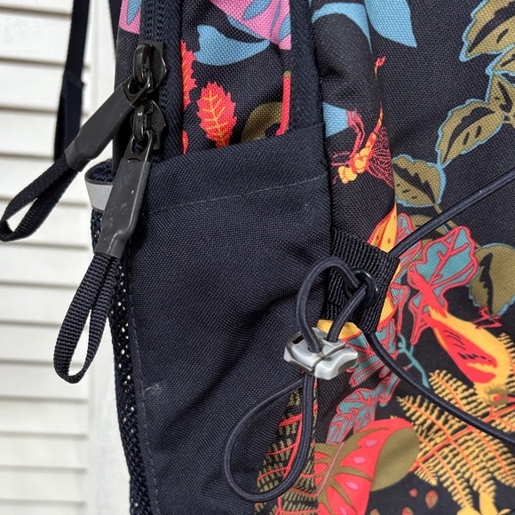 The North Face Black and Multicolor Leaf Print Backpack - Picture 3 of 12